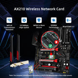 Intel AX210 WiFi Card 5374Mbps Bluetooth 5.3 Wi-Fi