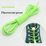 1 Pair 22 Colors Elastic Shoelaces Round Locking