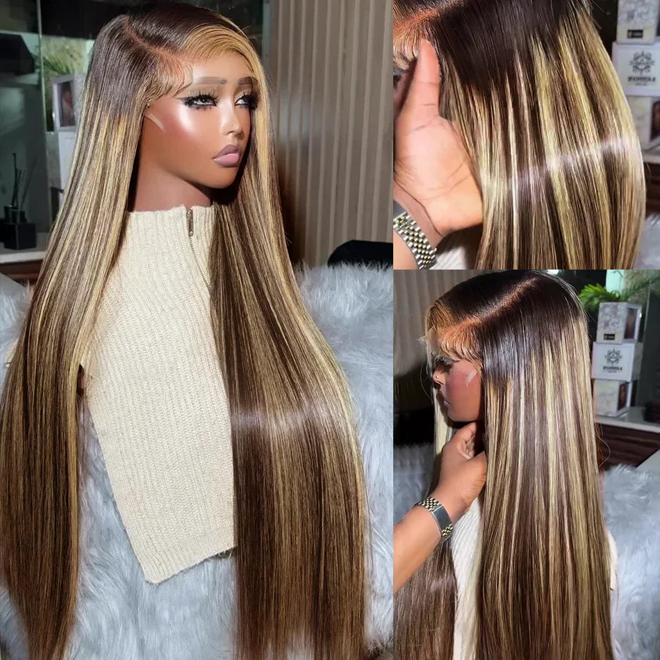 30 inch Ombre Honey Blonde 13x4 13x6 Straight