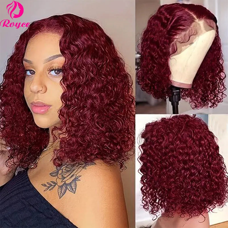 Short Bob Wigs 99J Kinky Curly Bob Wig