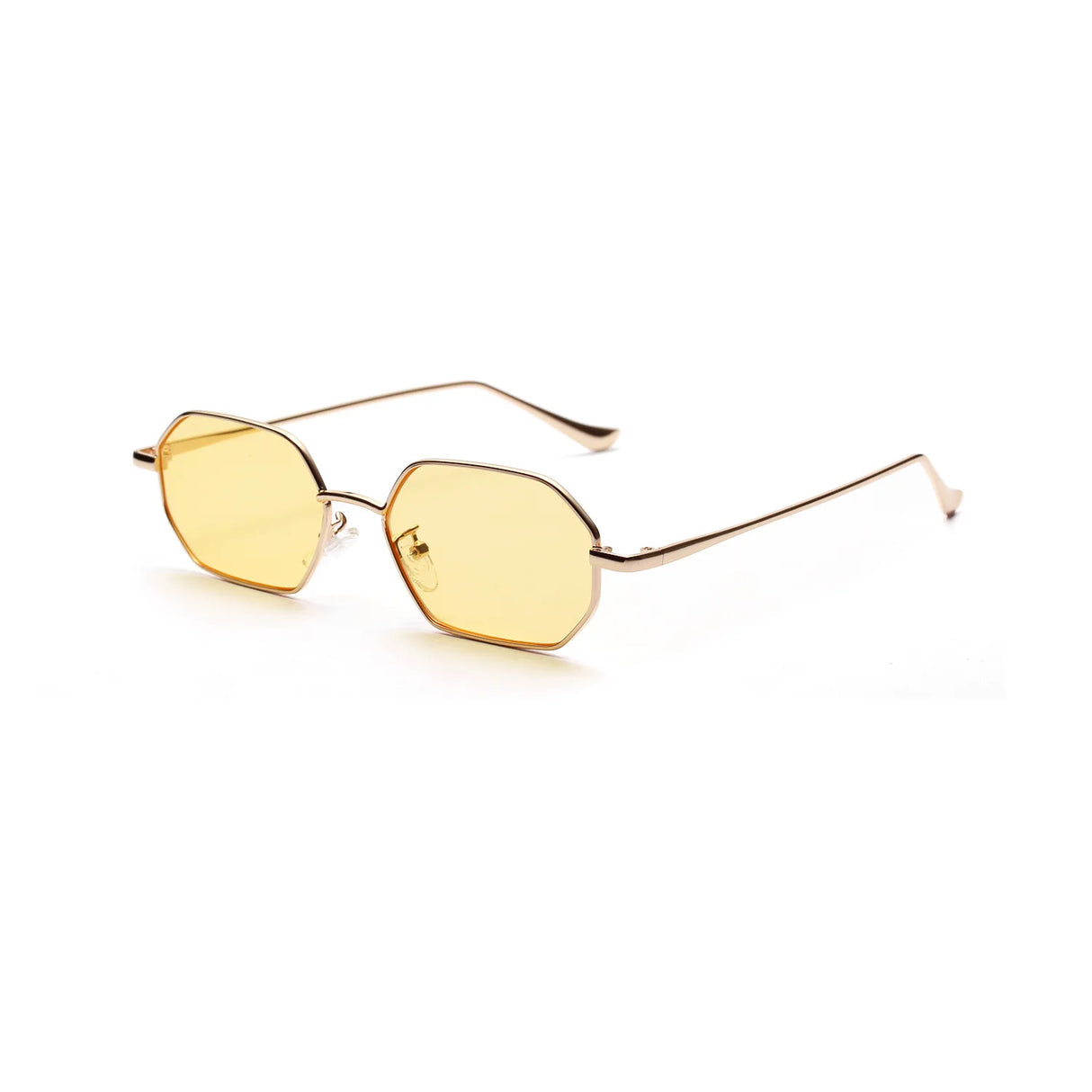 Hipster Polygon Sunglasses For Women Vintage Retro Silver Mirror Metal Frame Sunglasses Classic Square 90’S Shades Trendy 2022