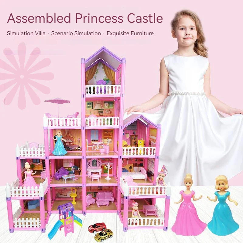 Kids Toy Simulation Doll House Villa Set Pretend