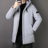 New 2024 Brand Hooded Casual Fashion Long Thicken