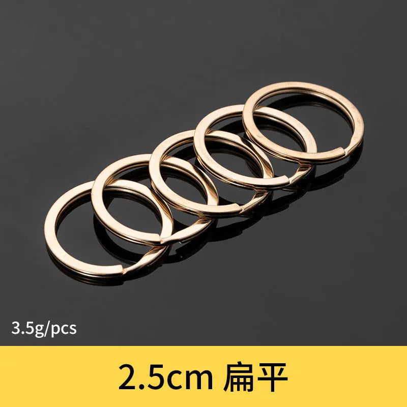 100 PcsLot Rose gold Key Ring Plated 25mm