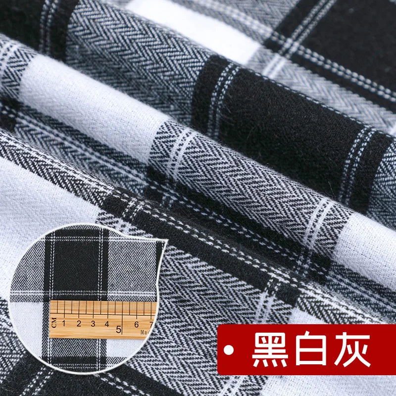 Yarn Dyed Soft Thickening Grinding Wool Plaid Fabric