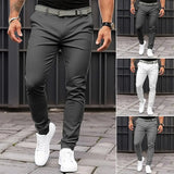 Slim Fit Suit Pants Men's Slim Fit Solid