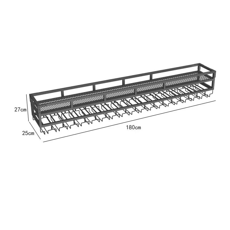 Bar Metal Wine Rack Display Wall Mounted Club