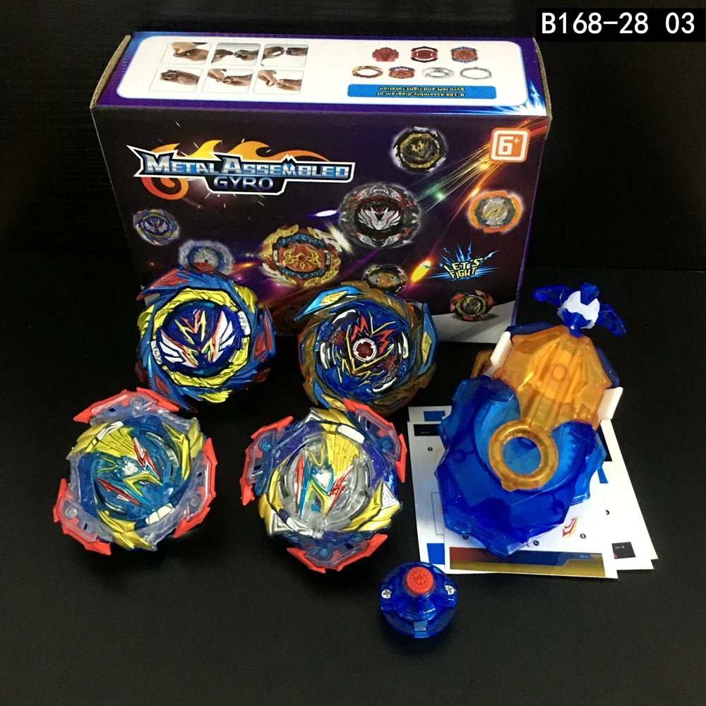 4PCS Spinning Tops Set with Custom B-184 Launcher