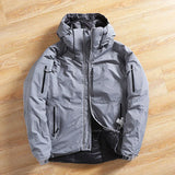 Thickened Men's Down Jackets Hooded Windproof Outdoor Warmth
