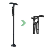 Foldable Telescopic Crutch With LED for Elderly Height