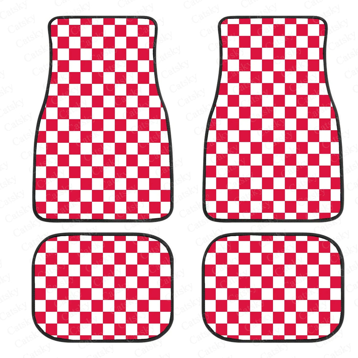 Checkerboard Car Mats Auto Parts Rubber Floor Mats