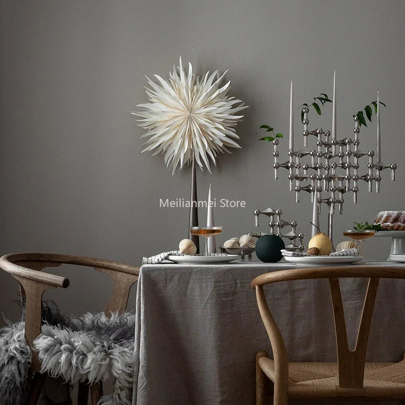 Molecular Structure Metal Candle Holder Nordic Gold Candlestick