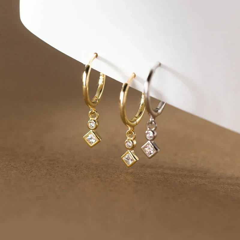 WANTME 925 Sterling Silver Luxury Zircon Statement Charms