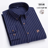 M~6XL Men's Shirt Long Sleeve Cotton Oxford Fashion