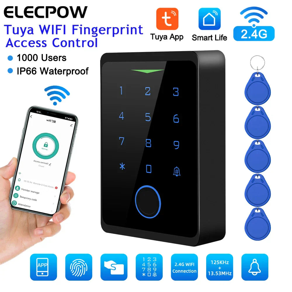 Elecpow 2.4G Wifi Tuya APP Access Control System