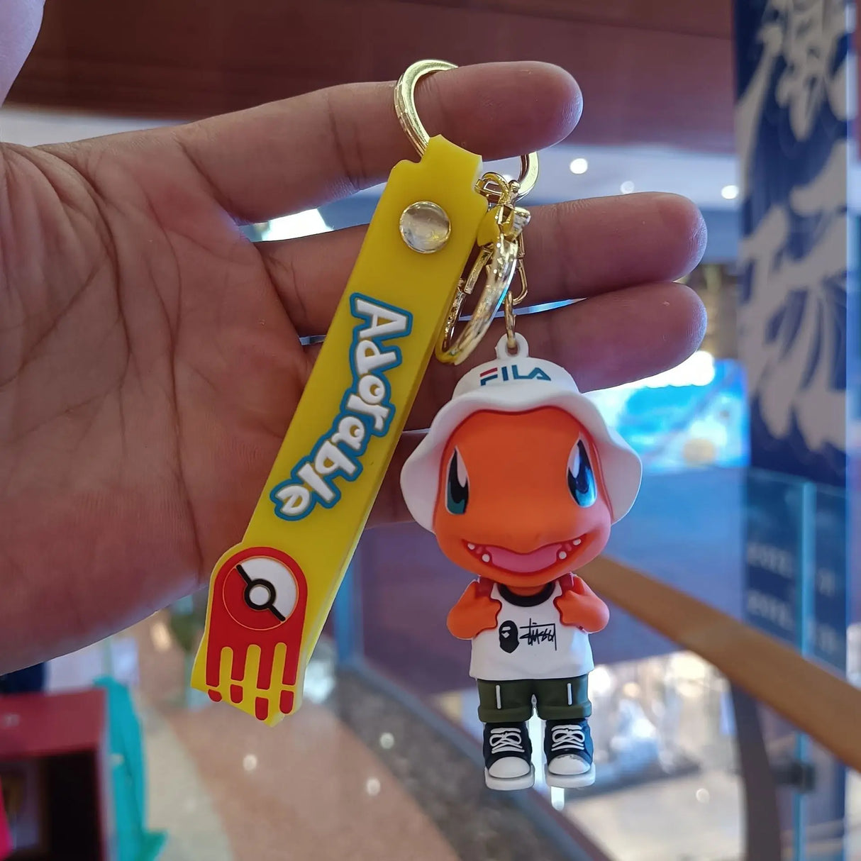 Pokemon Keychain Anime Figures Pikachu Cartoon Key Chain