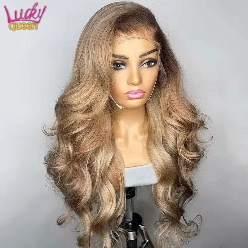 Ombre Blonde 13X4 Transparent Lace Front Human Hair