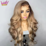 Ombre Blonde 13X4 Transparent Lace Front Human Hair