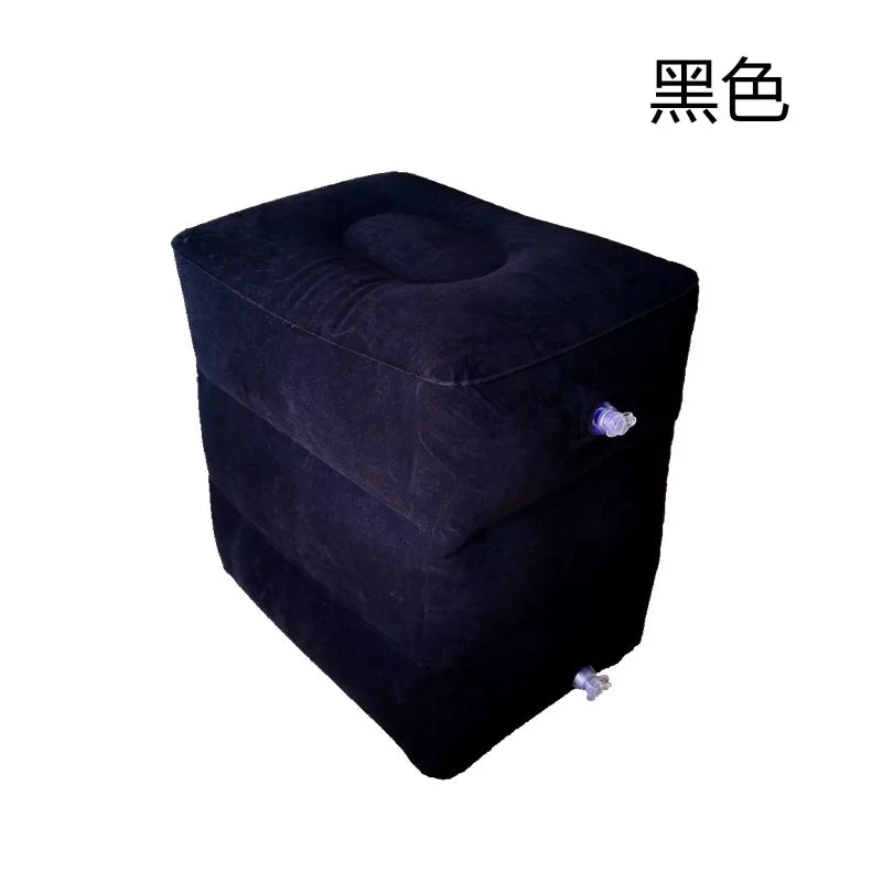 3 Layers Inflatable Travel Foot Rest Pillow Airplane