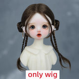 30cm Doll Wig Bangs Ponytail Curly Soft Mohair