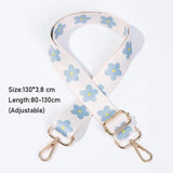 Fashion Bag Strap Adjustable Nylon Flowers Embroidered Colored