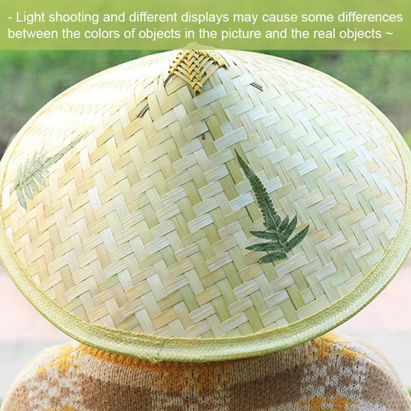 Chinese Retro Bamboo Rattan Fisherman Hat Handmade Weave