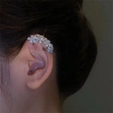 Fashion Sparkling Long Tassel Crystal Stars Ear Clip