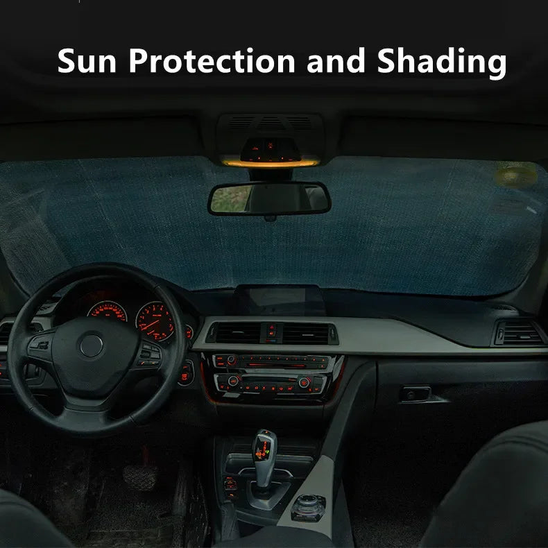 140cm Foldable Car Windshield Sun Shade - UV Protector Visor Cover