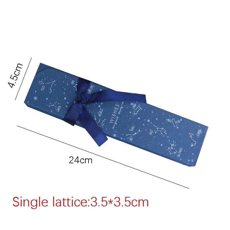 10pcs Blue Chocolate Box Packaging With Insert Dessert