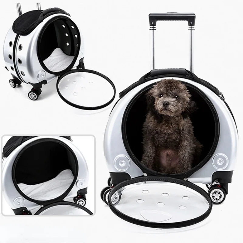 Pet Dog Cat Trolley Suitcase Luggage with Wheels