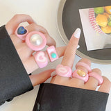 2023 New Transparent Resin Acrylic Rings Set for