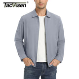 TACVASEN Lightweight Work Jackets Mens Classic Tunic Style
