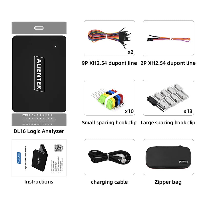 USB Logic Analyzer DL16 250MHz Max Sample Rate