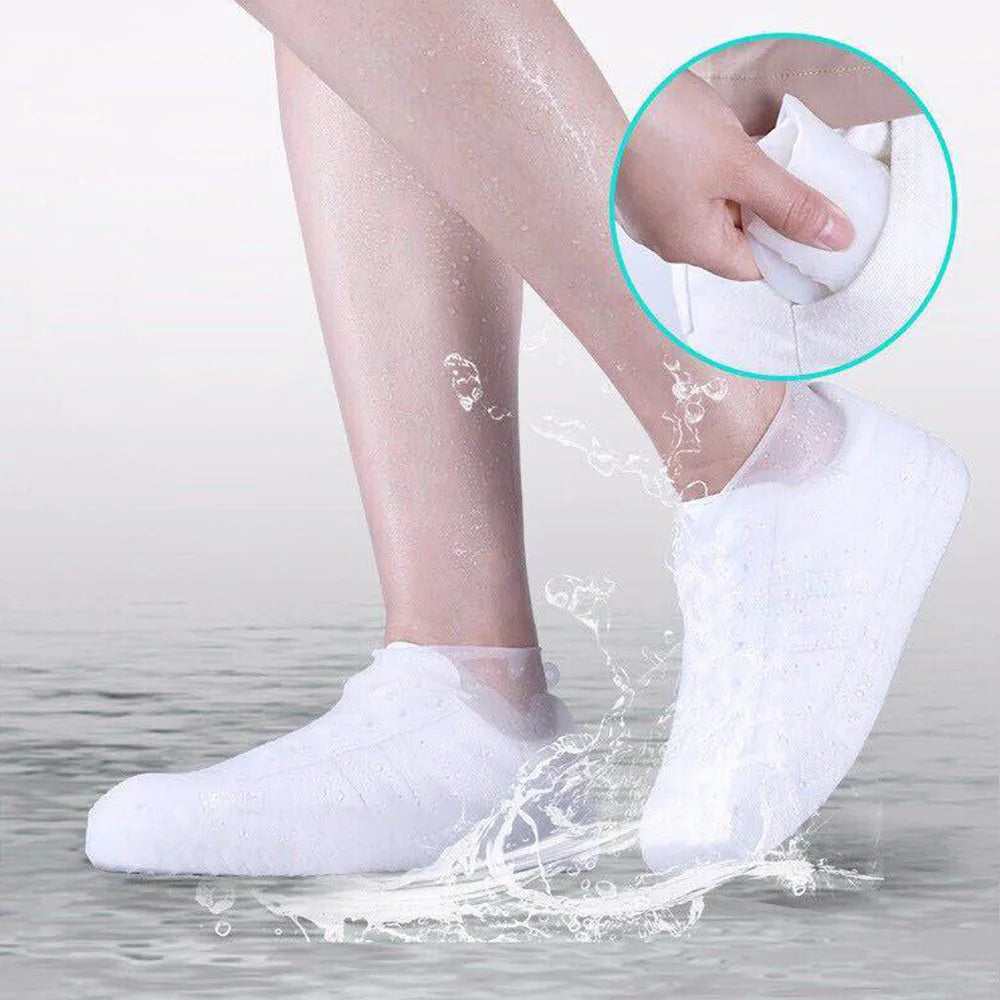 1 Pair Waterproof Nonslip Silicone Shoe High Elastic