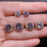 D VVS1 Moissanite Stud Earrings For Women 925