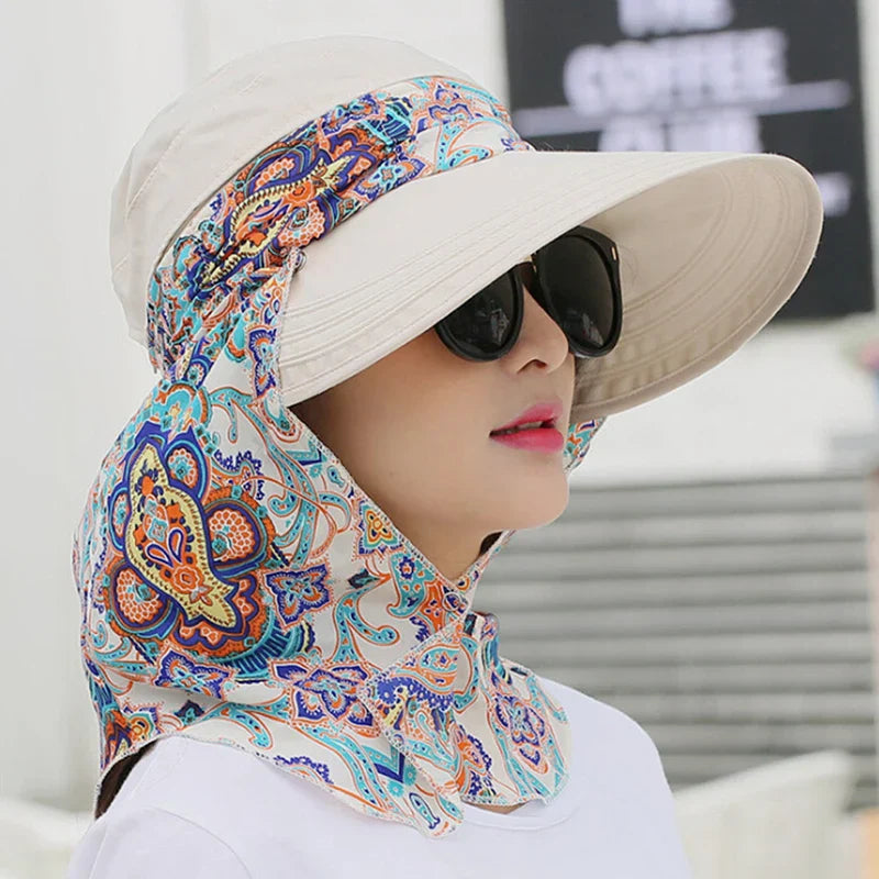 Fashion Women Summer Outdoor Riding Anti-UV Sun Hat