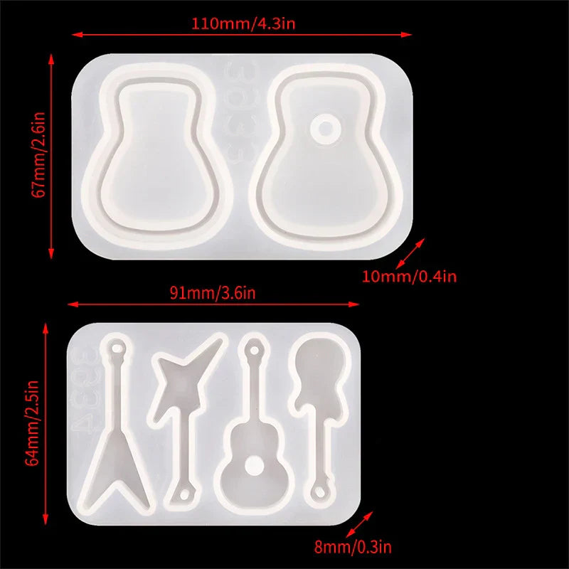 Guitar Pick Resin Molds DIY Guitar Triangle Plectrum