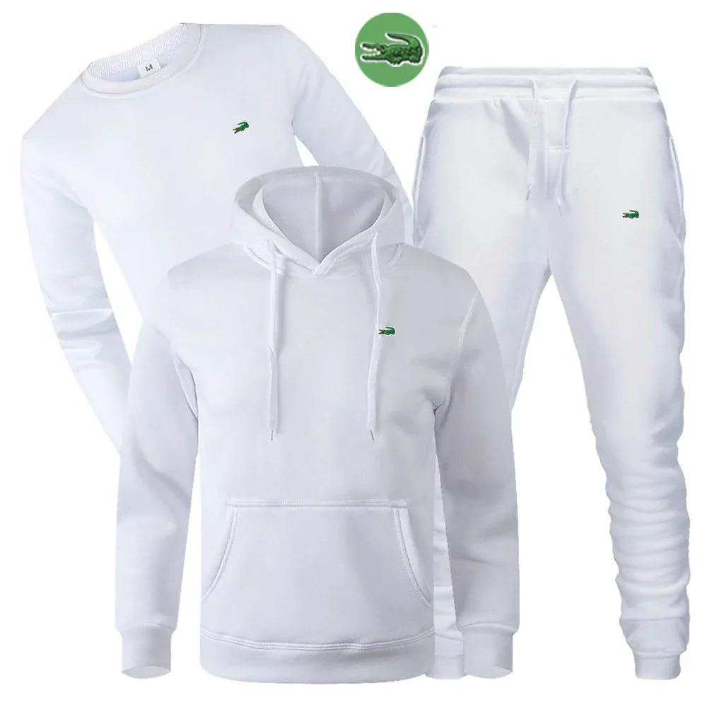 High quality embroidered hooded sweatshirt pants suit casual