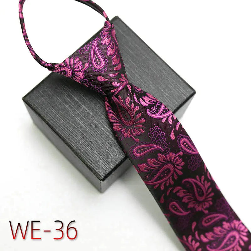 New Suit Business Zipper Tie for Man 48*7cm