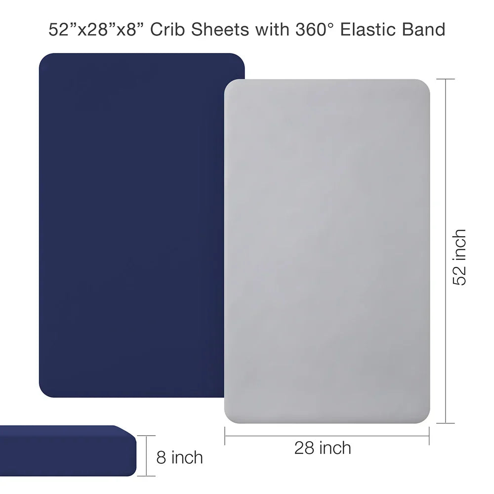 Pack Microfiber Fitted Crib Sheets Baby Cozy Soft