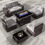 7/8 Pieces Outdoor Patio Furniture Set with Fire