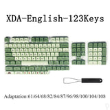 123 Keys PBT Keycap Matcha Green Replaceable DYE-SUB