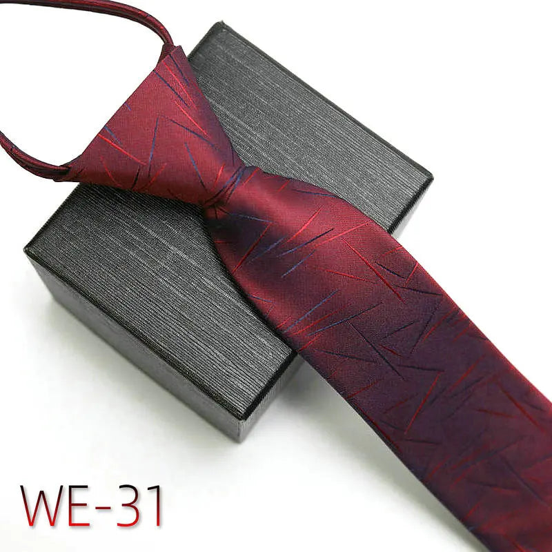New Suit Business Zipper Tie for Man 48*7cm