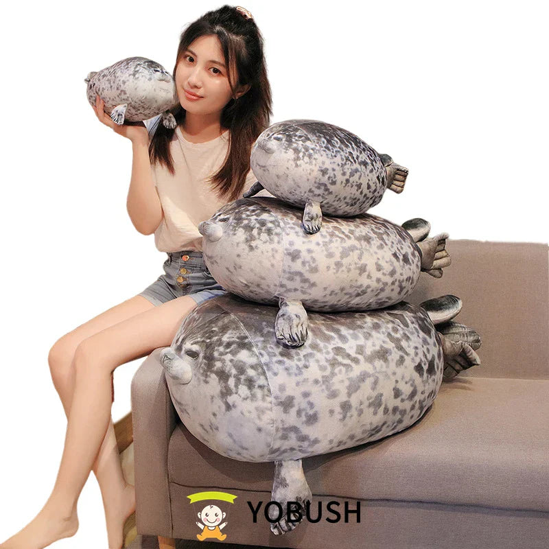 NEW 80cm Giant Seal Lifelike Grey Sea Lion