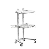 Hairdressing stainless steel cart Japanese two-layer folding beauty