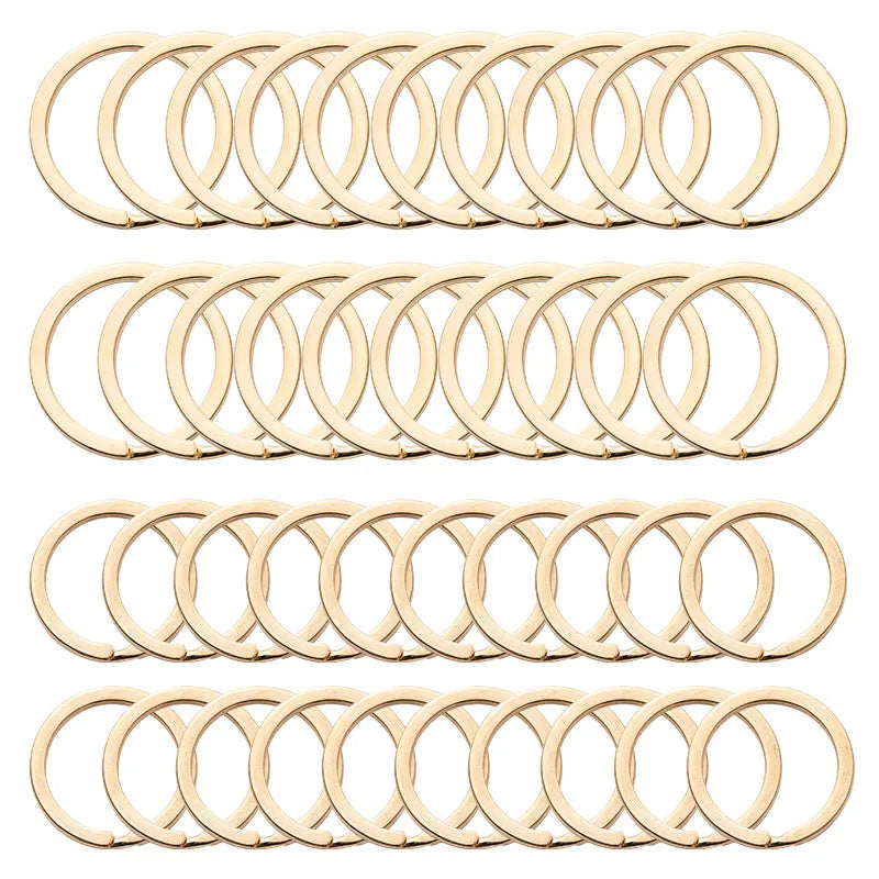 100 PcsLot Rose gold Key Ring Plated 25mm