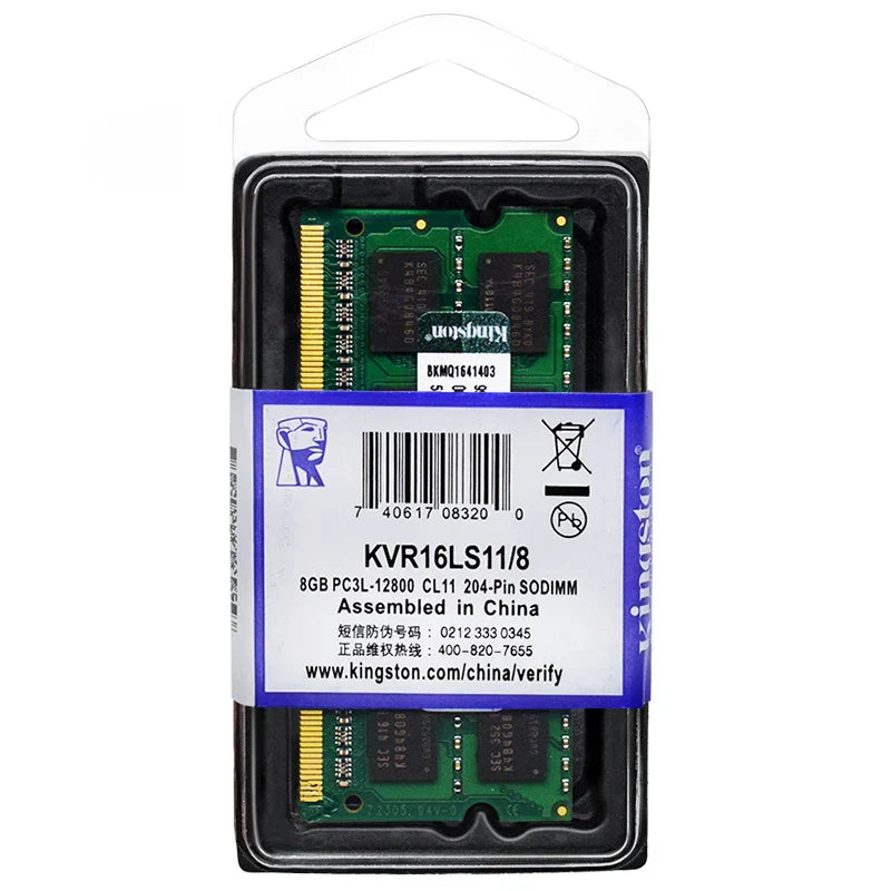 Kingston 2pcs Laptop Ram DDR3L DDR3 8GB 4GB