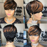 WIGERA Highlight Synthetic Pixie Cut Wigs Short Hairstyles