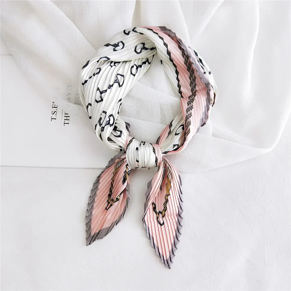 silk scarf women luxury ladies small head scarf