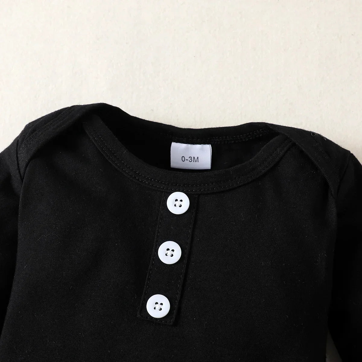 0-2-year-old newborn baby girl black long-sleeved shirt with